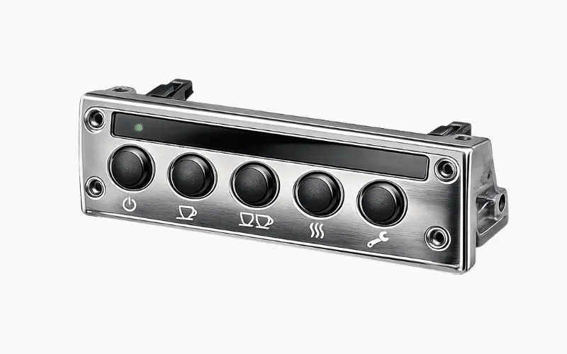 push button cover for coffee machine